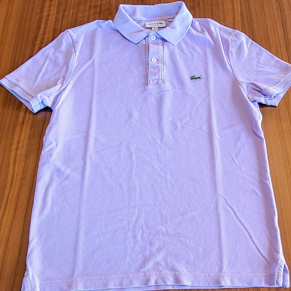 Lacoste Polo Shirt Mens Slim Medium (4) Light Purple